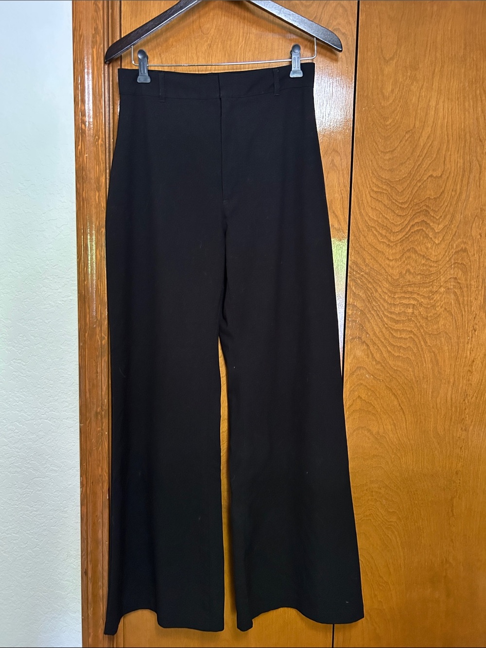 Free People High-Waist Black Wide-Leg Pants — Sz 8